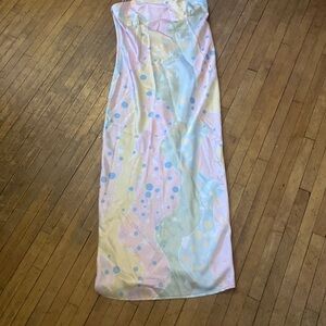 Pastel Multicolor Women's maxi slip dress